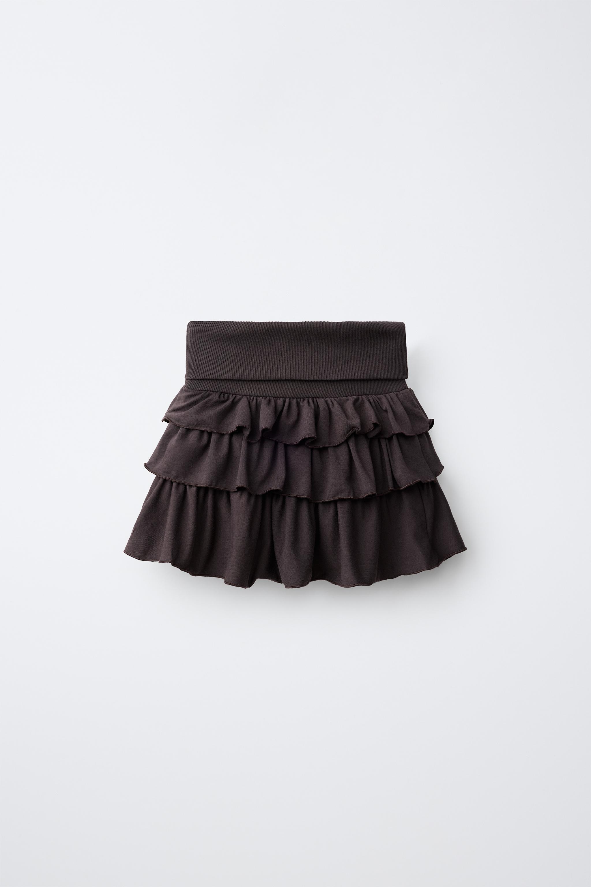RUFFLED FOLDED-WAIST SKORT